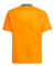 Camisa laranja do Real Madrid II 2024/25, modelo infantil, vista traseira.