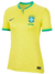 Camisa feminina da Seleção Brasileira, amarelo com detalhes em verde, modelo 22/23.