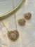 Conjunto Coração Cravejado Luxo