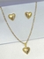 Conjunto Coração Réplica Diamantada