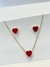 Conjunto Pedra Coração Red