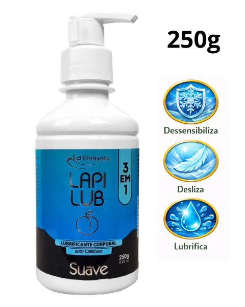 Lapi Lub Suave Lubrificante Corporal com Dessensibilizante Anal 250g La  Pimienta