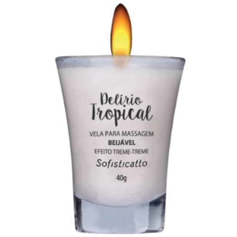 Vela Beijável Efeito Vibrante para Massagem Delírio Tropical 40g - Sofisticatto - comprar online