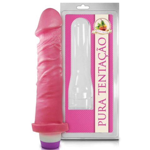 Prótese Frutada 18 x 4,4 cm - Aroma de Tutti Frutti com Vibrador Interno - Sexy Fantasy - comprar online