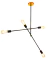 Colgante Negro Oro 4 Luces E27 Cl00060 - Laluz iluminacion
