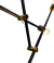 Colgante Negro Oro 4 Luces E27 Cl00060 en internet