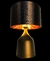 Velador Base Vidrio Negro Pantalla Negra Y Cobre Vl00041 en internet