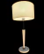 Lámpara De Mesa Cromo Blanco Pantalla Blanca Vl00045 en internet
