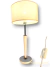 Lámpara De Mesa Cromo Blanco Pantalla Blanca Vl00045 - comprar online