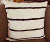 Almohadas medianas rayas negras