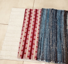 Alfombra rayas azul