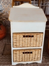 Cajonera mimbre con tapa