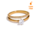 Anel Duplo Brilhante Ravenna Banhado em Ouro 18K - Gold