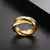 Anel Triplo Interligado Banhado em Ouro 18K - Gold - loja online