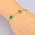 Pulseira Cortona Trevo Verde Banhada em Ouro 18K - Gold - comprar online