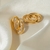 Brinco Dois Aros com Cristal Banhado em Ouro 18K - Gold - Firenze Joias