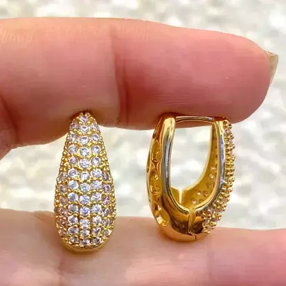 Brinco Argola Click P Banho Ouro