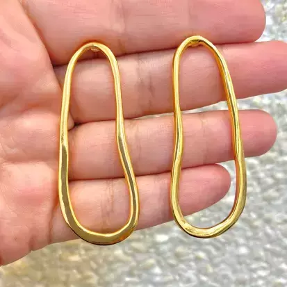 Brinco Orgânico Banho Ouro