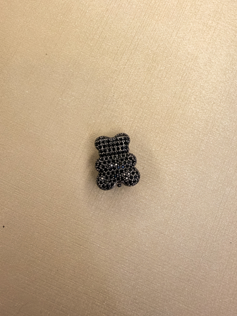 Pingente Urso Cravejado Preto