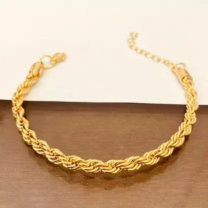 Pulseira Cordão Baiano Banho Ouro