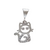 Dije gato con circonias elaborado con plata 925. SKU: D9