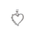 Dije corazón circonias transparentes elaborado con plata 925. SKU: D14