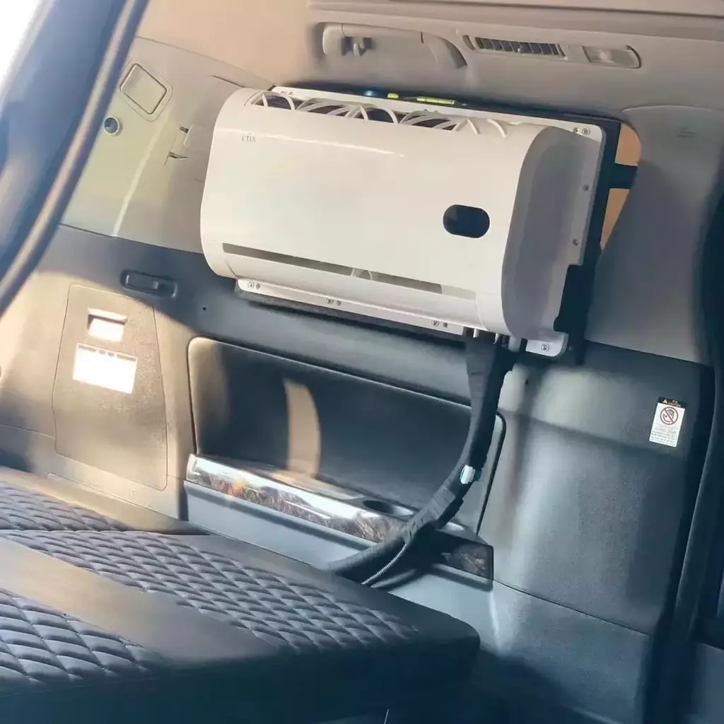 Aire acondicionado eléctrico, acondicionador portátil para caravana, Kit de CA
