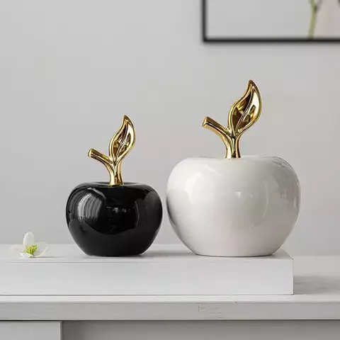 Adorno de fruta de Navidad divertido y bonito de cerámica de estilo europeo clásico, figuritas para el hogar y la habitación, manualidades, decoración de escritorio, escultura de estatuas