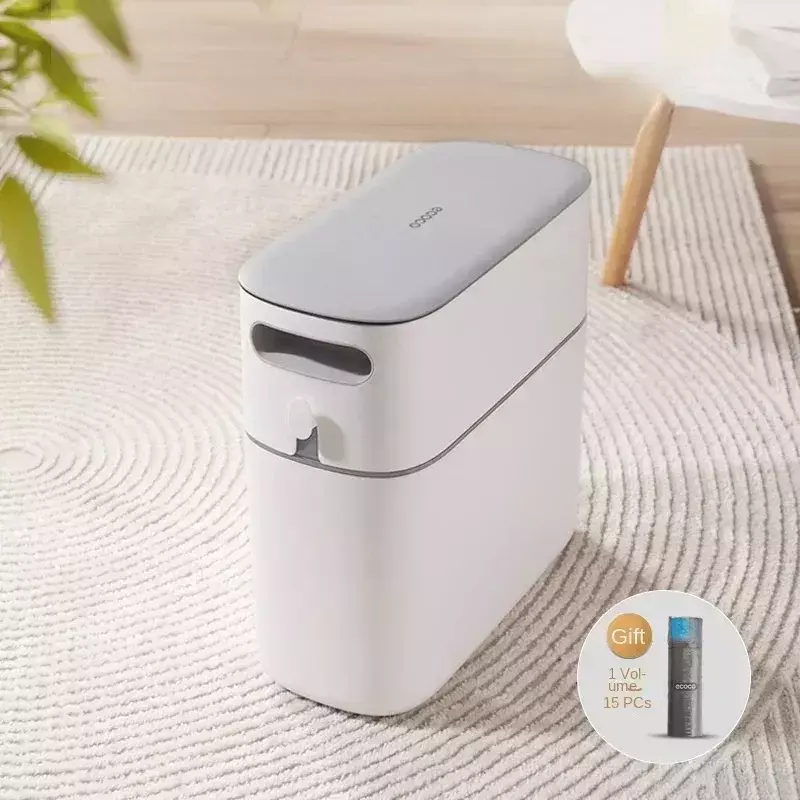 Cubo de basura cosido creativo con tapa, inodoro para el hogar, cocina, sala de