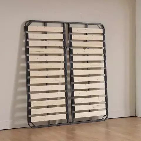 Bases y marco de cama doble, plataforma de tablón para exteriores, Tatami grues