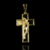 Pingente Crucifixo Face Cristo Banhado A Ouro 18k