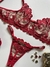 Conjunto Luxo Pétala -Tule Bordado Vermelho - comprar online