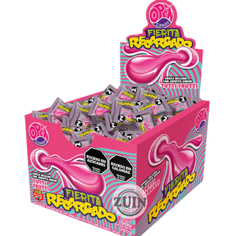 Chicle Fierita Recargado Tutti Frutti (cajita 50u) - comprar online