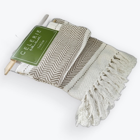 MANTA THROW TEJIDA - PIE DE CAMA