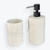 Set de baño cerámica Blanco y gris