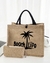 Bolso de yute playero + Pouch - comprar online