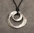 COLLAR FUNKY DOBLE CIRCULO IRREGULAR SILVER - comprar online