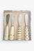 Utensillos Para Untar Blanco y Dorado - Set de 4