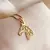 PINGENTE CAVALO GEOMETRICO FOLHEADO EM OURO 18K