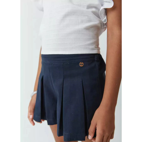 SHORT INFANTIL DE SARJA COM PREGAS PARA MENINAS - comprar online
