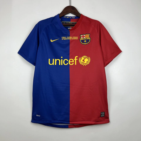 Camisa Barcelona Retro 08/09 - Masculina - Vermelha