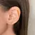 Brinco Ear Cuff 3 Corações em Prata