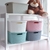 Canasto símil rattan con tapa - 29x39x18