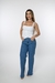 Jeans wide leg blue denim na internet
