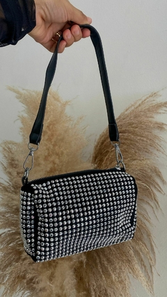 Bag Pérola- strass prata (cabe celular)