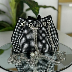 Bag Shine prata- estilo saquinho (cabe celular)