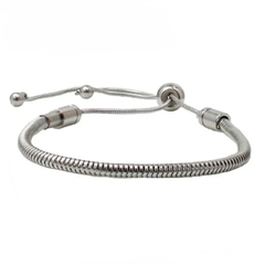 Pulseira ajustável inspiração Pandora em aço inox na internet