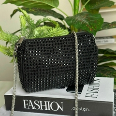Bag Pérola- strass preto (cabe celular)