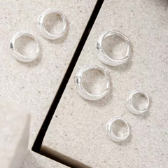 Trio de argolinhas oval - P, M e G