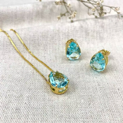 Conjunto pedra gota - comprar online